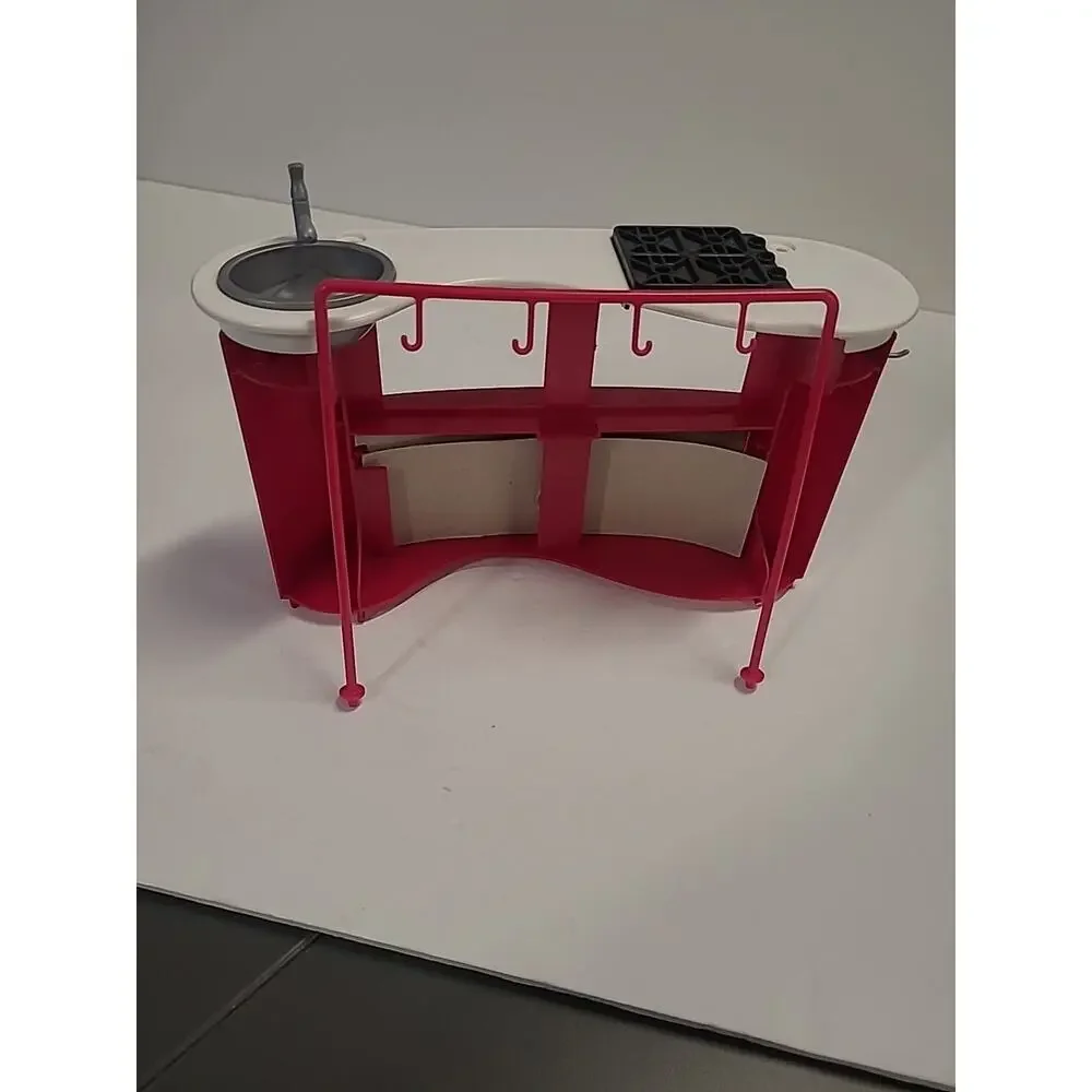 Barbie I Can Be A TV Chef N0301 Cooking Set Counter & Pot Rack *Minor Flaw*